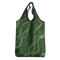 Hawaiian Quilt Grocery Bag Pele Hair Hinahina Lei Green Version LT05 - Polynesian Pride