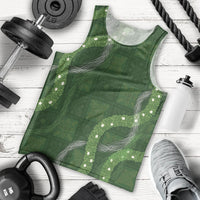 Hawaiian Quilt Men Tank Top Pele Hair Hinahina Lei Green Version
