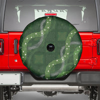 Hawaiian Quilt Spare Tire Cover Pele Hair Hinahina Lei Green Version