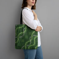 Hawaiian Quilt Tote Bag Pele Hair Hinahina Lei Green Version LT05 - Polynesian Pride