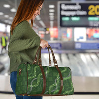 Hawaiian Quilt Travel Bag Pele Hair Hinahina Lei Green Version