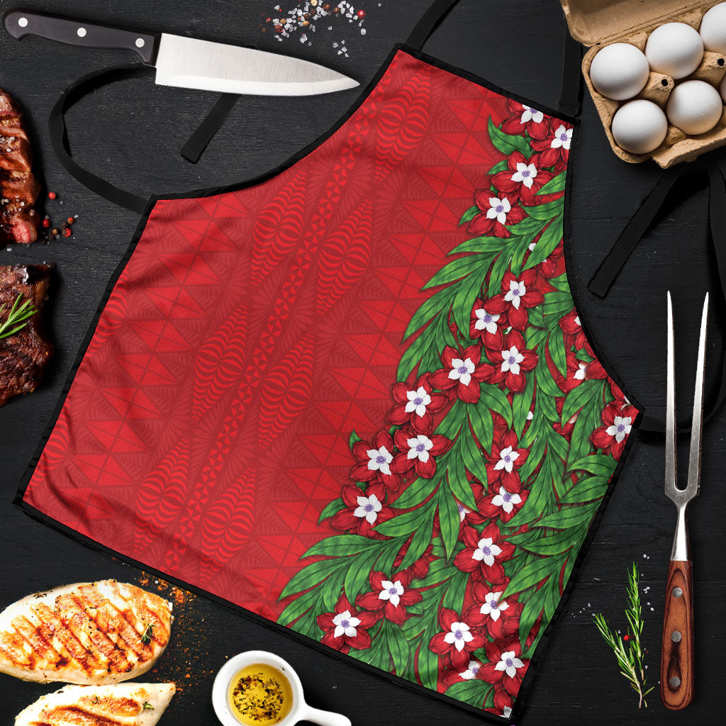 Tonga Language Week Apron Heilala Floral Red