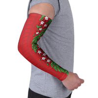 Tonga Language Week Arm Sleeves Heilala Floral Red