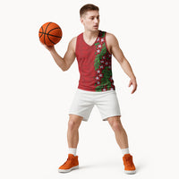Tonga Language Week Basketball Jersey Heilala Floral Red