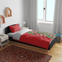 Tonga Language Week Bedding Set Heilala Floral Red
