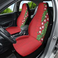Tonga Language Week Car Seat Cover Heilala Floral Red