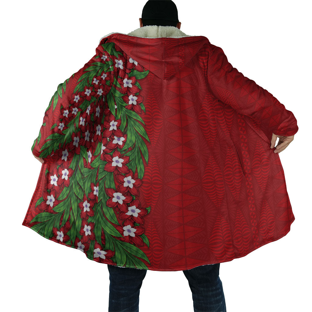 Tonga Language Week Cloak Heilala Floral Red