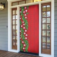 Tonga Language Week Door Cover Heilala Floral Red
