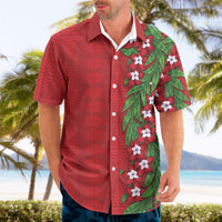 Tonga Language Week Hawaiian Shirt Heilala Floral Red
