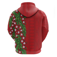 Tonga Language Week Hoodie Heilala Floral Red