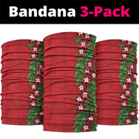 Tonga Language Week Neck Gaiter Heilala Floral Red