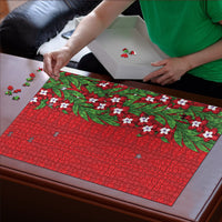 Tonga Language Week Puzzle Heilala Floral Red