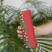 Tonga Language Week Skinny Tumbler Heilala Floral Red