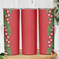 Tonga Language Week Skinny Tumbler Heilala Floral Red