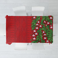 Tonga Language Week Tablecloth Heilala Floral Red