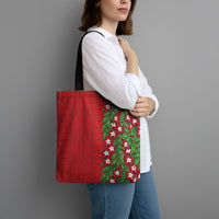 Tonga Language Week Tote Bag Heilala Floral Red