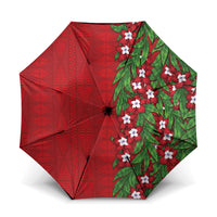 Tonga Language Week Umbrella Heilala Floral Red