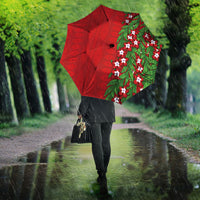Tonga Language Week Umbrella Heilala Floral Red