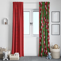 Tonga Language Week Window Curtain Heilala Floral Red