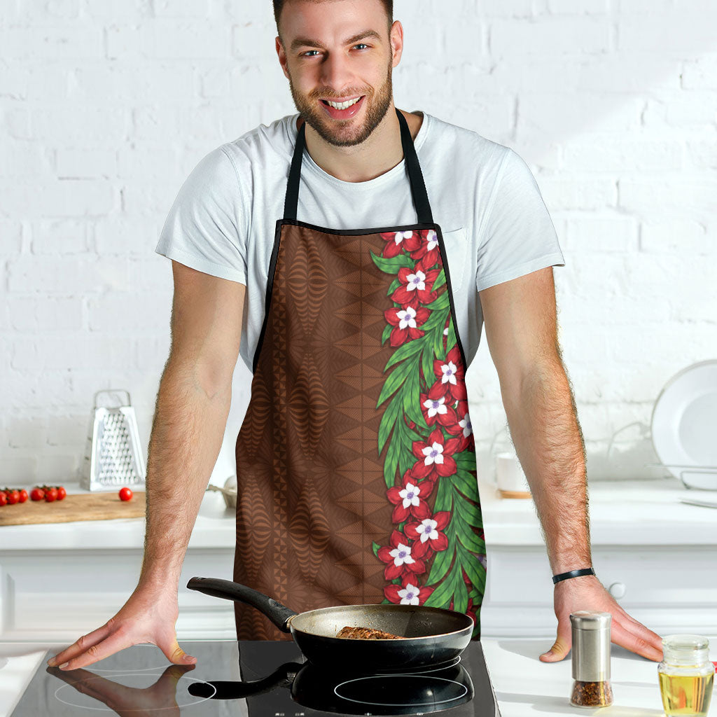Tonga Language Week Apron Heilala Floral Brown