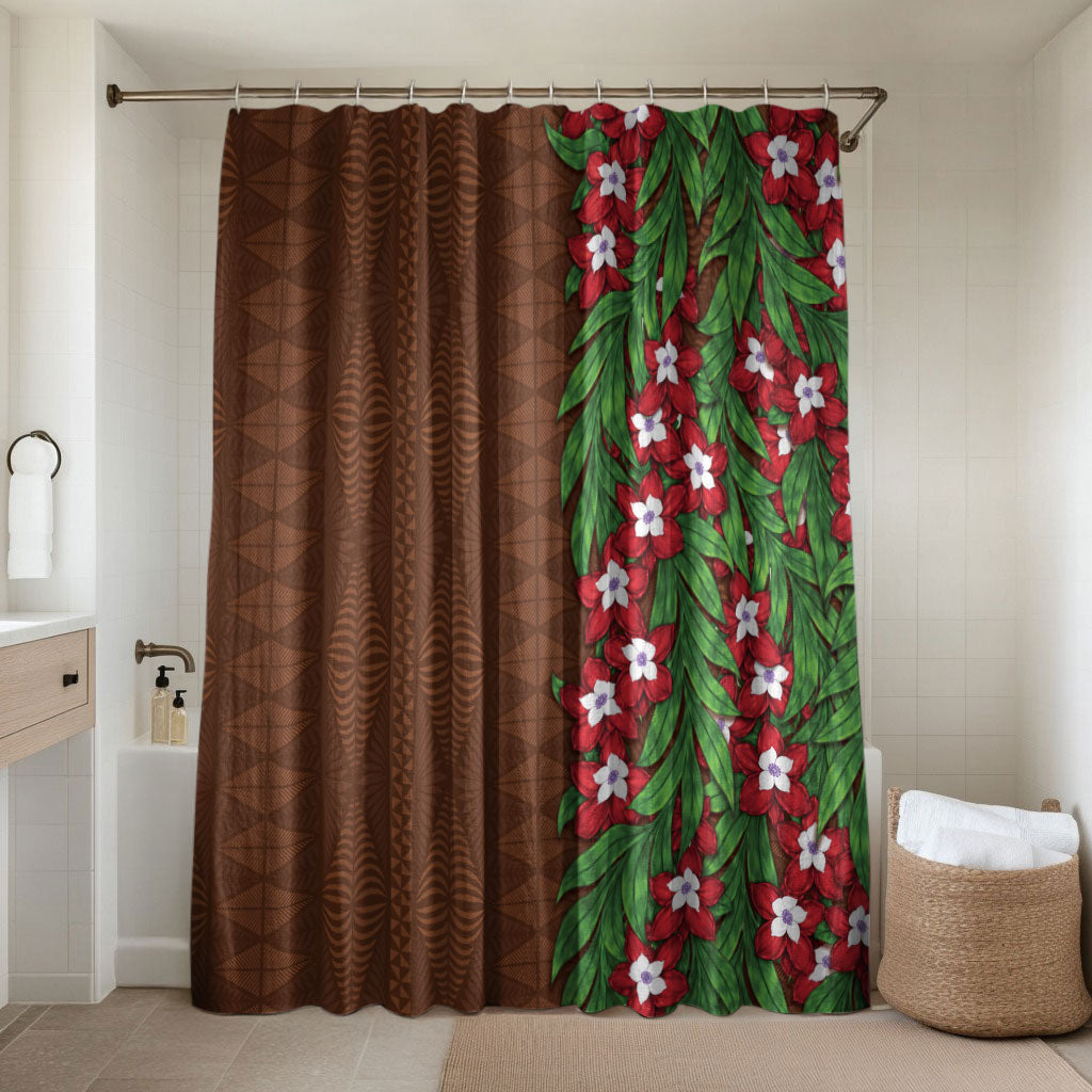 Tonga Language Week Bathroom Set Heilala Floral Brown