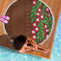 Tonga Language Week Beach Blanket Heilala Floral Brown