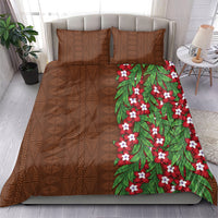 Tonga Language Week Bedding Set Heilala Floral Brown