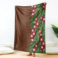 Tonga Language Week Blanket Heilala Floral Brown
