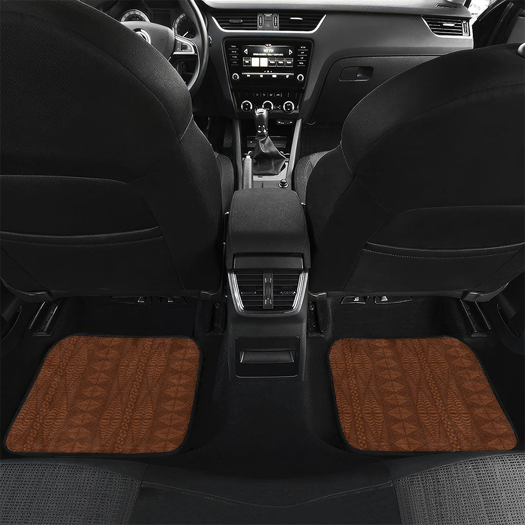 Tonga Language Week Car Mats Heilala Floral Brown