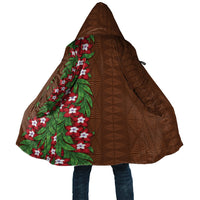 Tonga Language Week Cloak Heilala Floral Brown