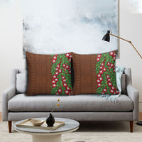 Tonga Language Week Pillow Cover Heilala Floral Brown