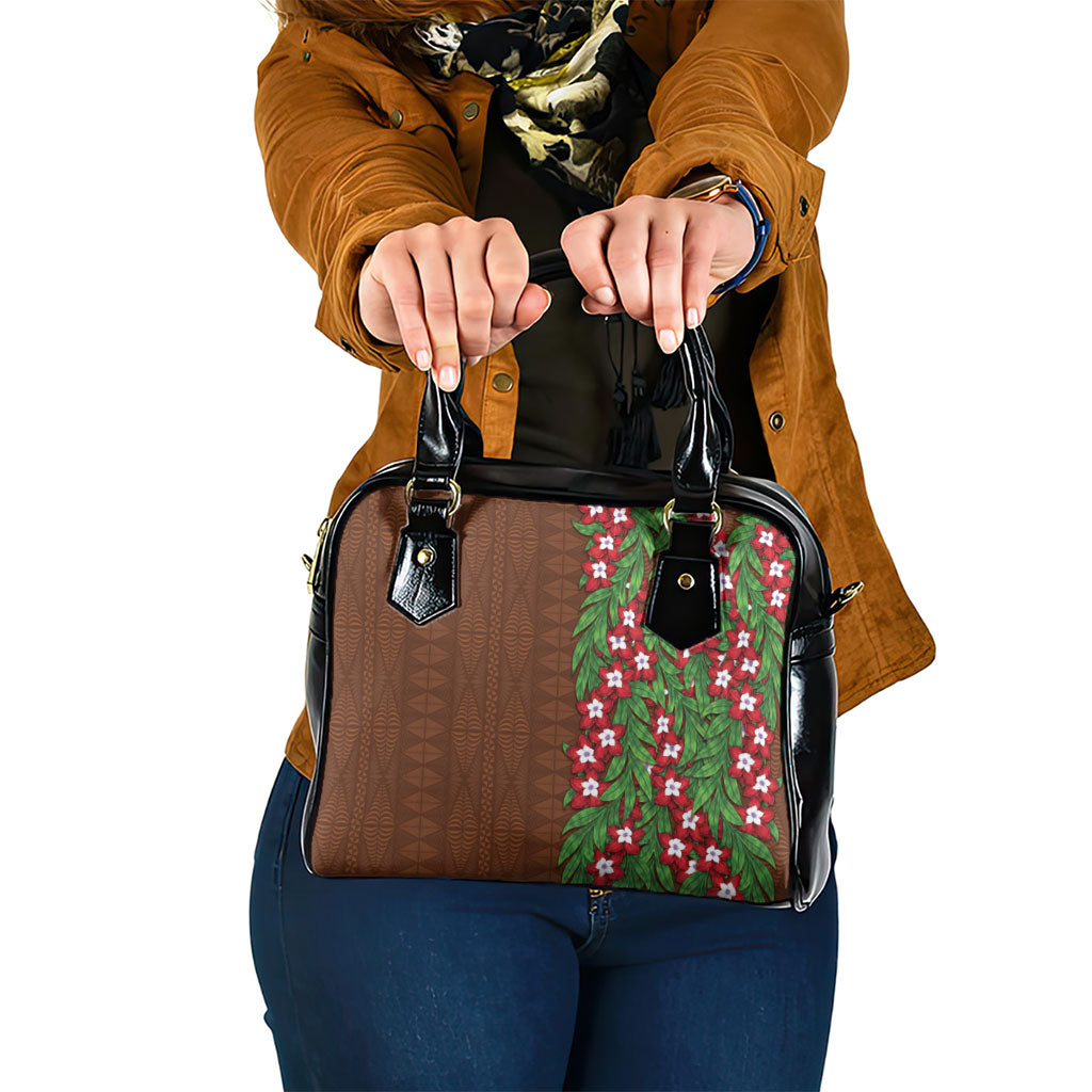 Tonga Language Week Shoulder Handbag Heilala Floral Brown