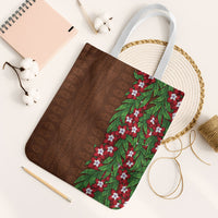 Tonga Language Week Tote Bag Heilala Floral Brown