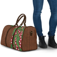 Tonga Language Week Travel Bag Heilala Floral Brown