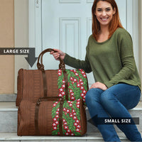 Tonga Language Week Travel Bag Heilala Floral Brown