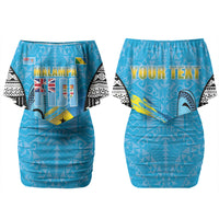 Personalised Malampa Fiji Day 2026 Couples Matching Off Shoulder Short Dress and Hawaiian Shirt Unique Style LT05 - Polynesian Pride