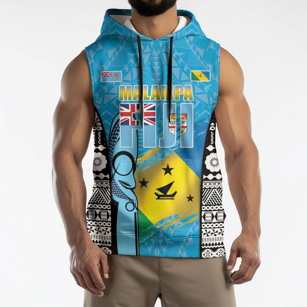 Personalised Malampa Fiji Day 2026 Sleeveless Hoodie Unique Style LT05 - Polynesian Pride