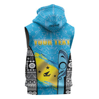 Personalised Malampa Fiji Day 2026 Sleeveless Zip Hoodie Unique Style LT05 - Polynesian Pride