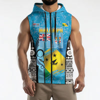Personalised Malampa Fiji Day 2026 Sleeveless Zip Hoodie Unique Style LT05 - Polynesian Pride