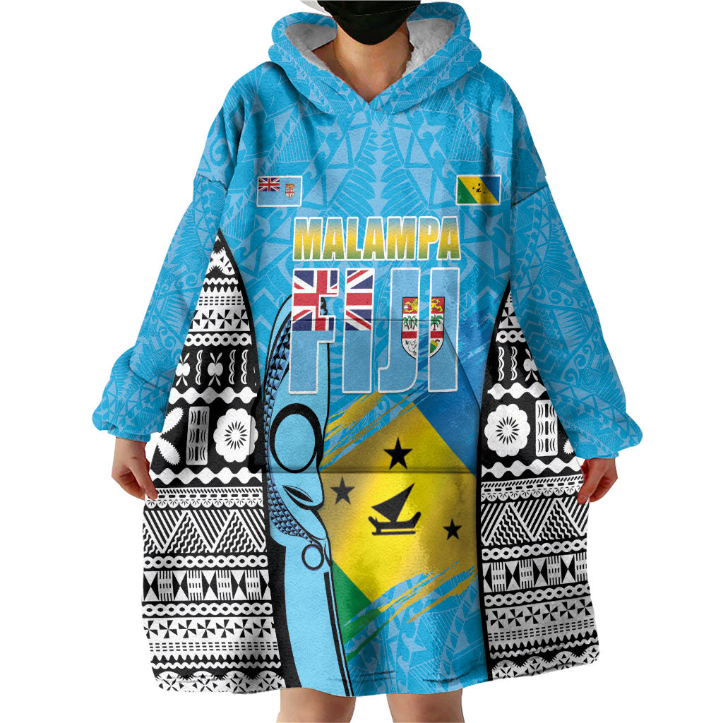 Personalised Malampa Fiji Day 2026 Wearable Blanket Hoodie Unique Style LT05 - Polynesian Pride