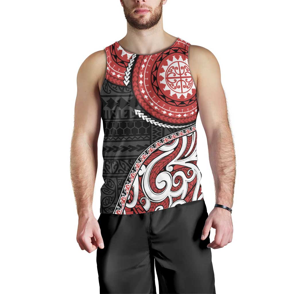 New Zealand Red Maori Koru Simple Style Men Tank Top