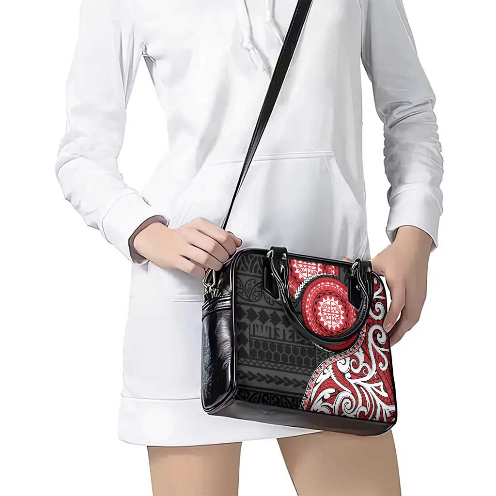 New Zealand Red Maori Koru Simple Style Shoulder Handbag