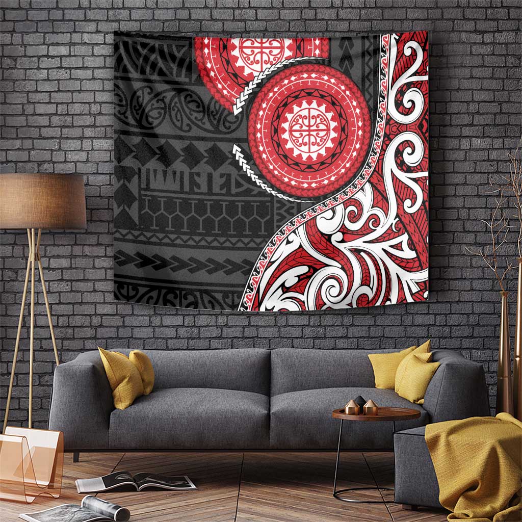 New Zealand Red Maori Koru Simple Style Tapestry