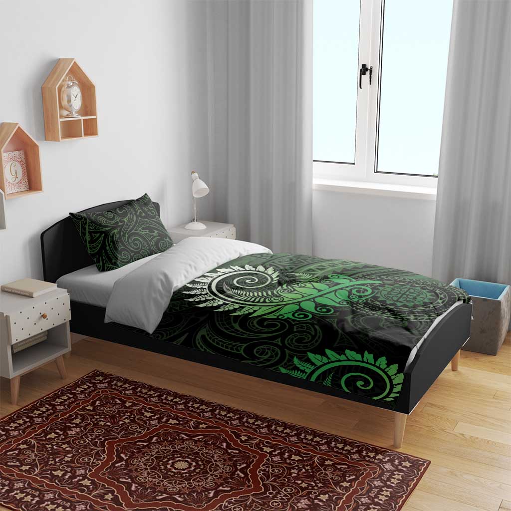New Zealand Maori Koru Fern Bedding Set Spiral Polynesian Style Green LT05 - Polynesian Pride