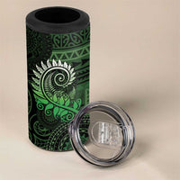 New Zealand Maori Koru Fern 4 in 1 Can Cooler Tumbler Spiral Polynesian Style Green LT05 - Polynesian Pride