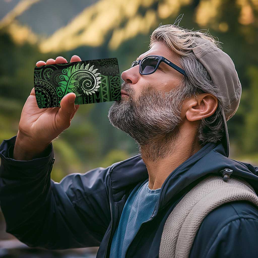 New Zealand Maori Koru Fern 4 in 1 Can Cooler Tumbler Spiral Polynesian Style Green LT05 - Polynesian Pride