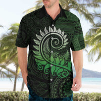 New Zealand Maori Koru Fern Hawaiian Shirt Spiral Polynesian Style Green LT05 - Polynesian Pride