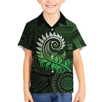New Zealand Maori Koru Fern Hawaiian Shirt Spiral Polynesian Style Green LT05 - Polynesian Pride