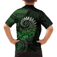 New Zealand Maori Koru Fern Hawaiian Shirt Spiral Polynesian Style Green LT05 - Polynesian Pride
