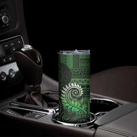 New Zealand Maori Koru Fern Skinny Tumbler Spiral Polynesian Style Green LT05 - Polynesian Pride